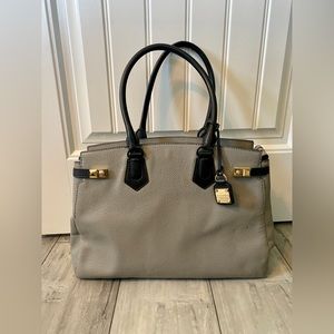 Henri Bendel Carlyle Satchel in Stingray gray! RARE Sample Sale NYC purchase!